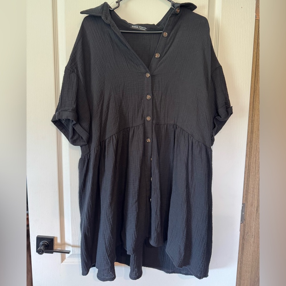 Shein Black Button-Down Women's dress